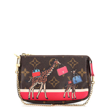 Louis Vuitton Pochette Accessoires Limited Edition Christmas Animation Monogram Canvas Mini