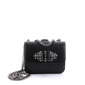 Christian Louboutin Sweet Charity Crossbody Bag Spiked Leather Baby Black 2481801