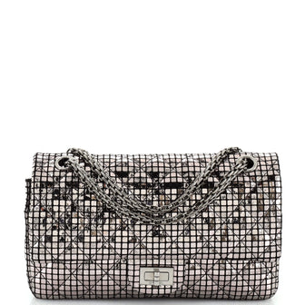 Chanel Mirror Reissue 2.55 Flap Bag Quilted Suede with Calfskin 225