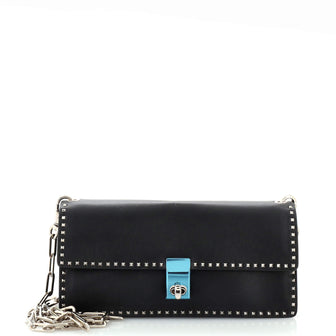 Valentino Garavani Rockstud Chain Crossbody Bag Leather Small
