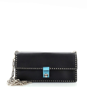 Valentino Garavani Rockstud Chain Crossbody Bag Leather Small