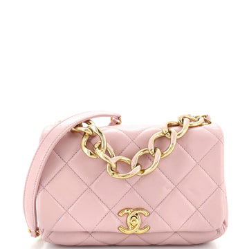 Chanel Color Match Flap Bag Quilted Lambskin Mini