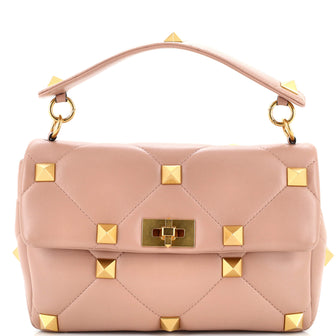Valentino Garavani Roman Stud Flap Bag Quilted Leather Large