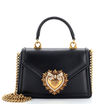 Dolce & Gabbana Devotion Top Handle Bag Leather Small