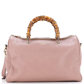 Gucci Bamboo Shopper Boston Bag Leather Medium