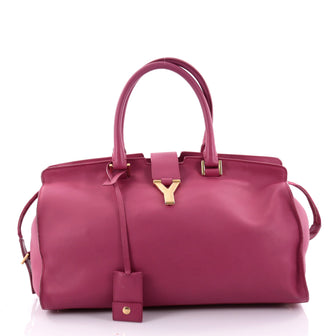 Saint Laurent Classic Y Cabas Leather Small Pink 2482601