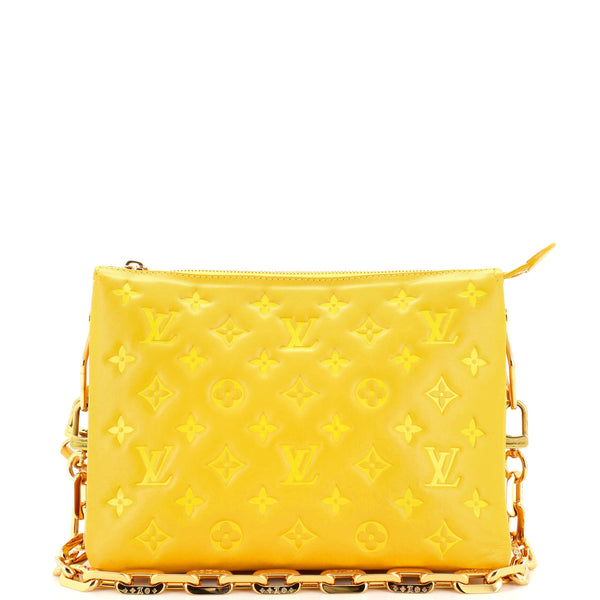 Louis Vuitton Coussin Bag Monogram Embossed Lambskin PM Yellow 2482641