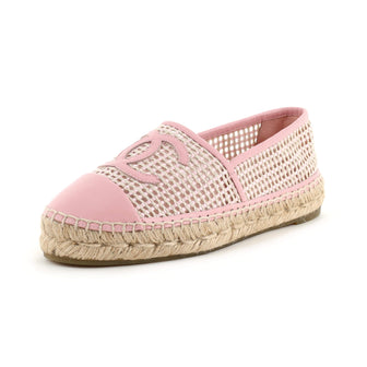 Chanel Women's CC Cap Toe Espadrilles Woven Mesh
