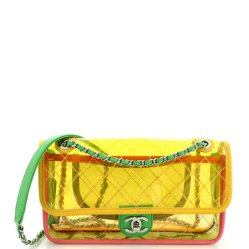 Chanel Coco Splash Flap Bag Quilted PVC With Lambskin Medium