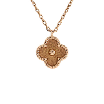 Van Cleef & Arpels Sweet Alhambra Pendant Necklace 18K Rose Gold