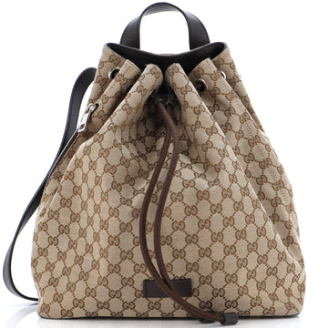 Gucci Drawstring Backpack (Outlet) GG Canvas Medium