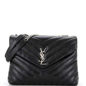 Saint Laurent Loulou Shoulder Bag Matelasse Chevron Leather Medium