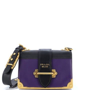 Prada Cahier Crossbody Bag City Calf and Saffiano Small