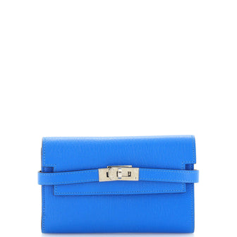 Hermes Kelly Trifold Wallet Chevre Mysore Medium
