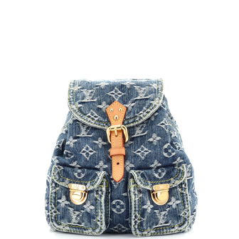 Louis Vuitton Sac a Dos Drawstring Backpack Denim PM