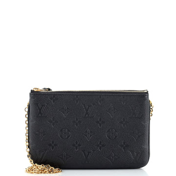 Louis Vuitton Double Zip Pochette Monogram Empreinte Leather