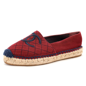 Chanel Women's CC Espadrilles Quilted Canvas
