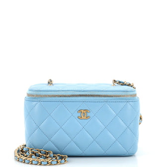 Chanel Pearl Crush Vanity Case with Chain Quilted Lambskin Small