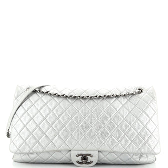 Chanel Airlines CC Flap Bag Quilted Calfskin XXL