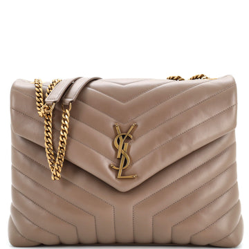 Saint Laurent Loulou Shoulder Bag Matelasse Chevron Leather Medium