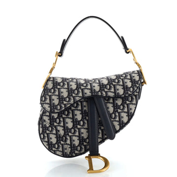 Christian Dior Saddle Handbag Oblique Canvas Mini