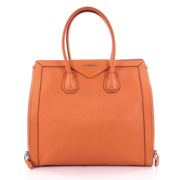 Givenchy Antigona Side Zip Tote Leather Medium Orange 2484101