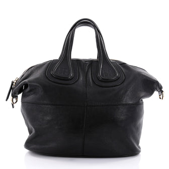 Givenchy Nightingale Satchel Leather Small Black 2484107