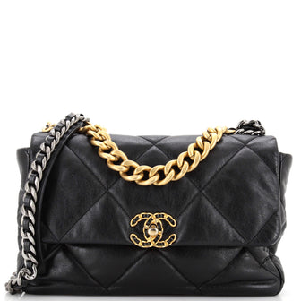 Chanel 19 Flap Bag Quilted Leather Large