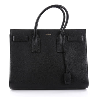 Saint Laurent Sac de Jour Handbag Leather Medium Black 2484201