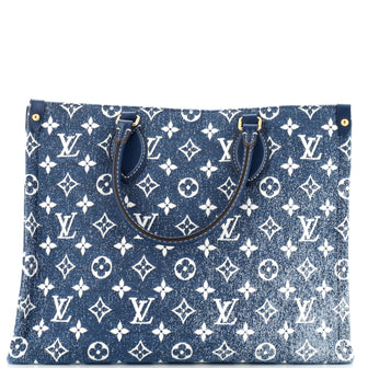 Louis Vuitton OnTheGo Tote Monogram Jacquard Denim MM Blue 2475132