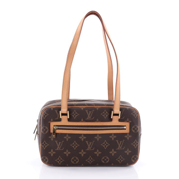Louis Vuitton Cite Handbag Monogram Canvas MM Brown 2484902