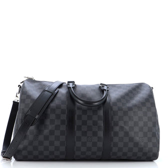 Louis Vuitton Keepall Bandouliere Bag Damier Graphite 45