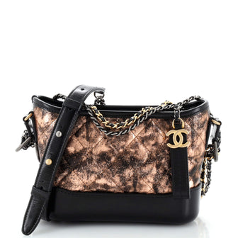 Chanel Gabrielle Hobo Quilted Crumpled Goatskin Small