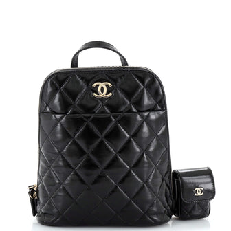 Chanel My Pocket Backpack Quilted Shiny Calfskin