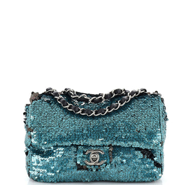Chanel CC Flap Bag CC Printed Paillettes Small