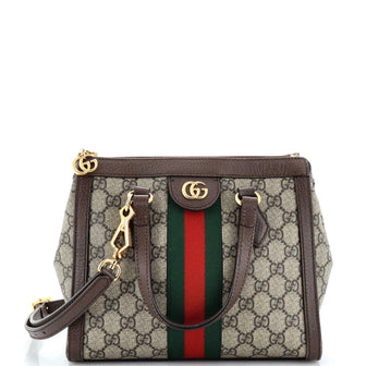 Gucci Ophidia Top Handle Tote GG Coated Canvas Small