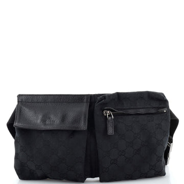 Gucci Vintage Double Belt Bag GG Canvas