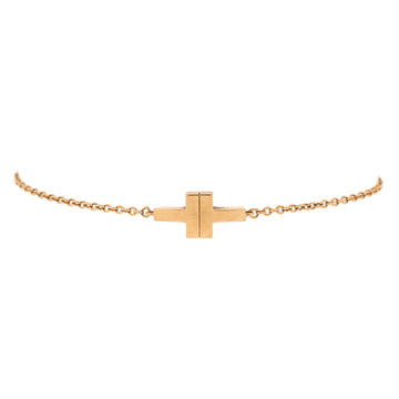Tiffany & Co. T Single Chain Bracelet 18K Rose Gold