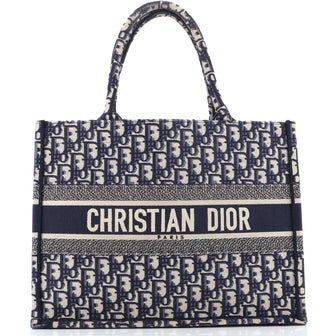 Christian Dior Book Tote Oblique Canvas Medium