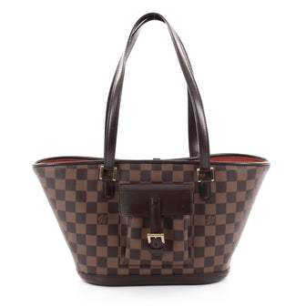 Louis Vuitton Manosque Handbag Damier PM Brown 2485803