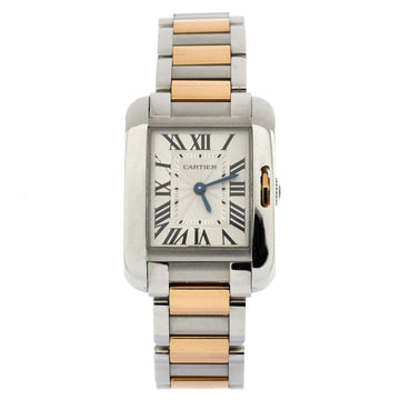 Cartier Tank Anglaise Quartz Watch Stainless Steel and Rose Gold 23
