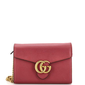 Gucci GG Marmont Chain Wallet Leather Mini
