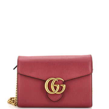 Gucci GG Marmont Chain Wallet Leather Mini