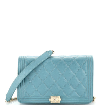 Chanel Boy Wallet on Chain Quilted Caviar