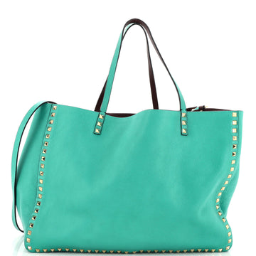 Valentino Garavani Rockstud Reversible Convertible Tote Leather Large