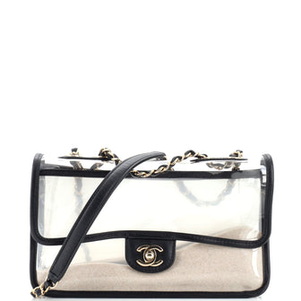 Chanel Sand By The Sea Flap Bag PVC with Lambskin Medium