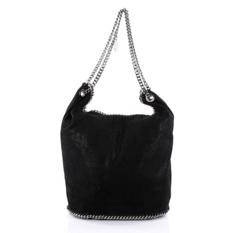 Stella McCartney Falabella Bucket Bag Shaggy Deer Large Black 2486701
