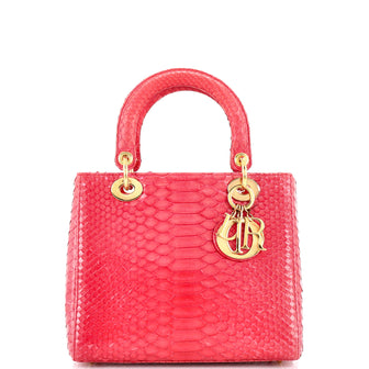 Christian Dior Lady Dior Bag Python Medium