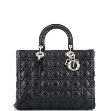 Christian Dior Lady Dior Bag Cannage Quilt Lambskin Large