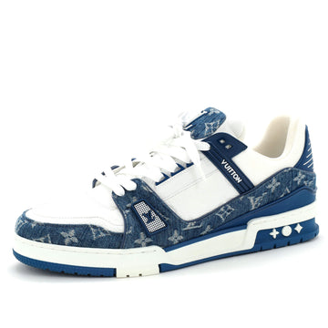 Louis Vuitton Men's LV Trainer Sneakers Monogram Empreinte Leather and Monogram Denim